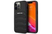 Mobiel - Covers & Cases - Mercedes AMG Leather Debossed Lines Case for iPhone 14 Pro Max - Black - 3666339071417