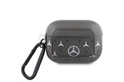 Mobiel - Covers & Cases - Mercedes Large Star Pattern Case for AirPods Pro 2 (2022/2023) - Black - 3666339113049