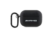 Mobiel - Covers & Cases - Mercedes AMG Leather White Logo Case for AirPods Pro 2 (2022/2023) - Black - 3666339113605