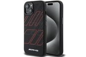 Mobiel - Covers & Cases - Mercedes AMG Silicone Large Rhombuses Pattern MagSafe Case for iPhone 15 Plus / 14 Plus - Black - 3666339141172