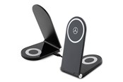Mobiel - Adapters & Opladers - Mercedes Silver Stars MagSafe Foldable Induction Charger 2in1 15W - Black - 3666339169848