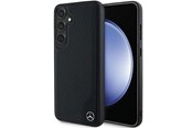 Mobiel - Covers & Cases - Mercedes Leather Debossed Line MagSafe Case for Samsung Galaxy S24 - Black - 3666339240943