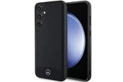 Mobiel - Covers & Cases - Mercedes Leather Textured & Plain MagSafe Case for Samsung Galaxy S24+ - Black - 3666339241018