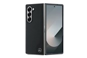 Mobiel - Covers & Cases - Mercedes Leather Wood Imitation MagSafe Case for Samsung Galaxy Z Fold 6 - Black - 3666339323097