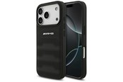 Mobiel - Covers & Cases - Mercedes AMG Leather Debossed Lines Logo Case for iPhone 17 Pro - Black - 3666339556129
