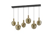 Lampen - EGLO Stars of Light FRUITERA long table pendant, black/brushed brass - 390466