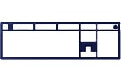 Toetsenbord - HyperX Alloy Rise (100%) - Top Plate - Navy Blue - Gaming toetsenbord - Blauw - 85U10AA
