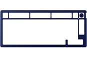Toetsenbord - HyperX Alloy Rise 75 (75%) - Top Plate - Navy Blue - Gaming Toetsenbord - Zonder Numpad - Blauw - 85U15AA