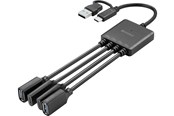 USB hub - Sandberg USB-C/A to 2A+2C Splitter USB hub - 4 - Zwart - 136-81