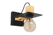 Lampen - EGLO BRAMERTON wall lamp, black/brown - 43753