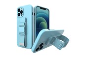 Mobiel - Covers & Cases - Hurtel Rope Case Gel Lanyard Cover Chain Purse Lanyard Xiaomi Redmi Note 10 5G / Poco M3 Pro Blue - 5907769330179