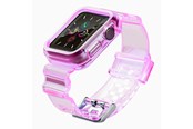 Smartwatch - Accessoires - Hurtel Silicone Band Strap Bracelet Case Strap Light Set for Apple Watch 38mm - Red - 5907769331824