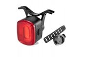 Bike Lights - Rockbros Q2S LED Rear Bike Light with Smart Stop System + USB-C - USB-A Cable - Black - Q2S
