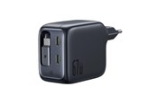 Mobiel - Adapters & Opladers - Baseus EnerCore CJ11 67W Wall Charger with Two USB-C Ports and Retractable USB-C Cable - Black - E0121E00