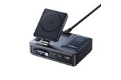 Mobiel - Adapters & Opladers - Baseus NOMOS 140W Qi2 5-in-1 Wireless Charging Station with Retractable USB-C Cable and Digital Display - Black - P10170902123-00