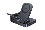 Mobiel - Adapters & Opladers - Baseus NOMOS ND11 67W 6-in-1 Wireless Charging Station with Two AC Sockets - Black - E00078801123-00