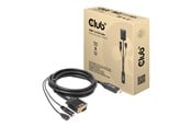 Beelscherm- en tv-kabel - Club 3D adapter cable - HDMI / VGA / audio - 2 m - CAC-1712