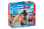 Speelgoedpop - Playmobil Brandweerman met waterpomp - 71826