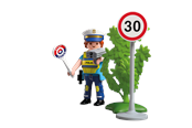 Playmobil - Playmobil Figuren - Politieagent met snelheidsmeter - 72029