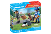 Speelgoedpop - Playmobil Politie zoekactie met hond - 71731