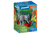 Speelgoedpop - Playmobil Dierentuin: Babyolifant en dierverzorger - 72092