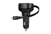 Mobiel - Adapters & Opladers - Baseus Enjoyment Pro 55W USB-A Car Charger with Retractable Lightning Cable - Black - C00057801111-00