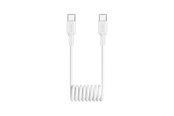 USB-kabel - Puro 25W USB-C Spiral Cable - USB-C 1m - White - PUCCC25WSPWHI