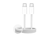 USB-kabel - Puro Fabrik 60W Braided Cable USB-C - USB-C 3m - White - PUCCC60WFABK43MTWHI