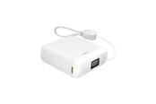 Powerbank - Puro 10000mAh 20W USB-C USB-A power bank with display and built-in USB-C cable - white Powerbank - Wit - 10000 mAh - PUFCBB100P12WHI
