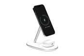 Mobiel - Adapters & Opladers - Puro 2in1 Charger Mag Station Wireless Charging Station for Phone and Headphones - White - PUFCCSQIMAG5WHI