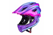Fietsaccessoires - Rockbros TT-32SBPP-M children's bicycle helmet with removable chinbar size M - purple-pink - TT-32SBPP-M