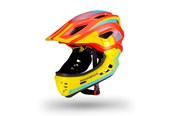 Fietsaccessoires - Rockbros TT-32SOYB-M children's bicycle helmet with detachable chinbar size M - yellow-orange - TT-32SOYB-M
