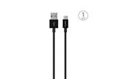 USB-kabel - Puro White USB-A USB-C 1m Cable - Black - PWCUSBCBLK