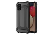 Mobiel - Covers & Cases - Hurtel Hybrid Armor Case Tough Rugged Cover for Samsung Galaxy A03s Black - 5907769338519