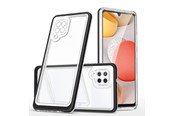 Mobiel - Covers & Cases - Hurtel Clear 3in1 Case for Samsung Galaxy A42 5G Frame Gel Cover Black - 5907769338953