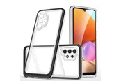 Mobiel - Covers & Cases - Hurtel Clear 3in1 Case for Samsung Galaxy A72 4G Frame Gel Cover Black - 5907769338984