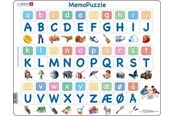 Puzzels - Larsen Puzzles Puzzle MemoPuzzle. The alphabet with 29 uppercase and lowercase letters - 58 pieces Maxi (36.5x28.5 cm) 2D Puzzels - GP429