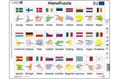 Puzzels - Larsen Puzzles Puzzle game MemoPuzzle. Name flag and capitals ten - 54 pieces Maxi (36.5x28.5 cm) 2D Puzzels - GP2