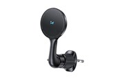 Mobiel - Adapters & Opladers - Wozinsky WCT5-6S4Y Car Holder with Qi/MagSafe 15W Inductive Charger for Air Vent - Black - 5907769372490