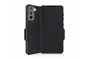Mobiel - Covers & Cases - ITSKINS HYBRID FOLIO cover for Samsung Galaxy S21 4G / 5G®. Black with recycled leather - SG3S-HYBRF-BKRL