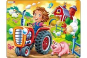 Puzzels - Larsen Puzzles Puzzle Child on tractor - 15 pieces Maxi (36.5x28.5 cm) Vloer - BM7