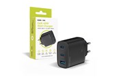Mobiel - Adapters & Opladers - Mobile Origin GaN 40W Wall Charger MO13 - black - 1 USB-A + 2 USB-C - FRL-GAN40W-MO13-BLK