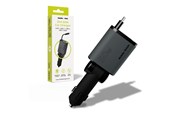 Mobiel - Adapters & Opladers - Mobile Origin 3in1 50W Car Charger CA27 - USB-C + USB-A USB-C Cable - MO-CCH-CA27