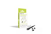 Mobiel - Overige accessoires - Mobile Origin USB-C Dust Plug & Cleaning Brush CL1 Black/Clear for iPhone/Android - MO-CL1-BLK-CLR