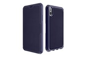 Mobiel - Covers & Cases - ITSKINS HYBRID FOLIO cover for iPhone XS / X®. Navy blue with recycled leather - APHX-HYBRF-NBRL