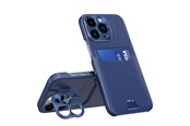 Mobiel - Covers & Cases - Hurtel Leather Stand Case for Samsung Galaxy S23 Cover Card Wallet with Stand Blue - 5907769353482