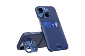 Mobiel - Covers & Cases - Hurtel Leather Stand Case for iPhone 14 Plus Cover Card Wallet with Stand Blue - 9145576269688