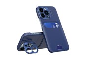 Mobiel - Covers & Cases - Hurtel Leather Stand Case for iPhone 14 Pro Cover Card Wallet with Stand Blue - 9145576269718