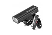 Bike Lights - Wozinsky WSBLB2 Front (400 lm) and Rear USB-C Bike Light Set - Black - 5907769372452