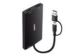 Beelscherm- en tv-kabel - Lindy USB Type A and C to Dual HDMI 4K60 Converter - 43430